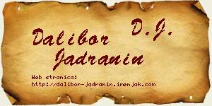 Dalibor Jadranin vizit kartica